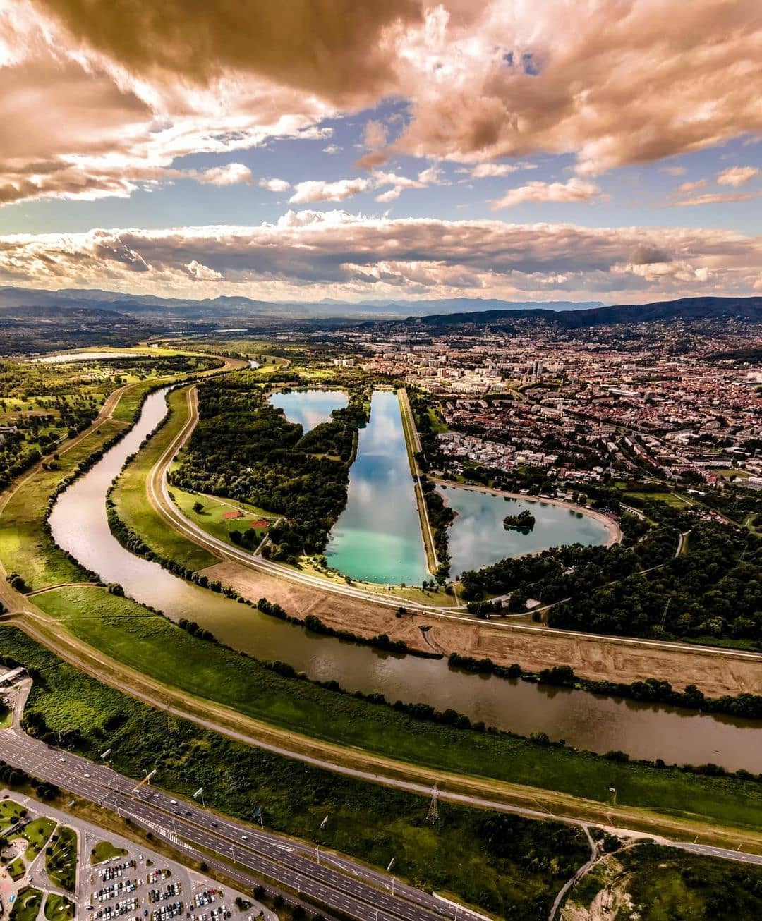 Jarun i okolica iz zraka 2020. godine